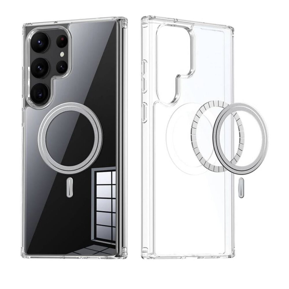 Magnetic Case for Galaxy S23 Ultra - Crystal Clear Case
